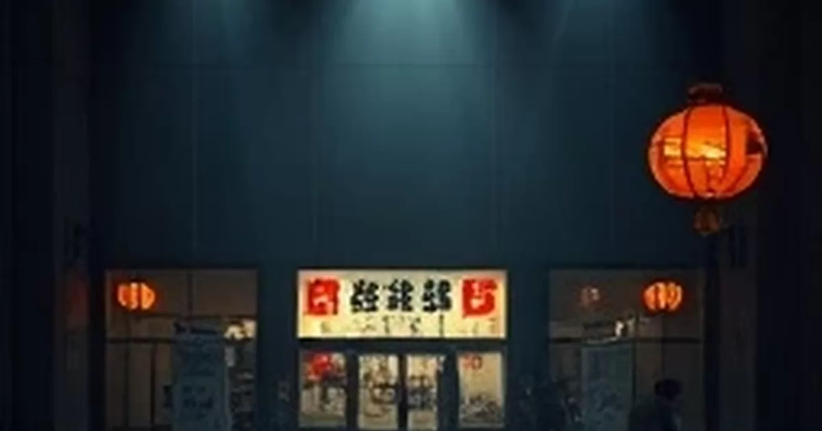 横版片单主视觉，夜色城市中的播放窗口与片单条目叠影