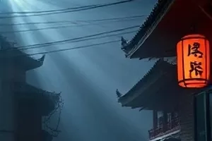《旧厂区纪事》横版剧照，红砖厂房与自行车队列