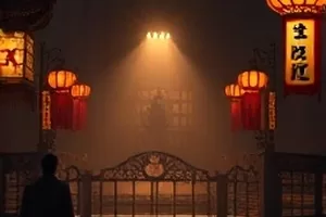 《屋檐下的四季》横版剧照，小院里的方形餐桌
